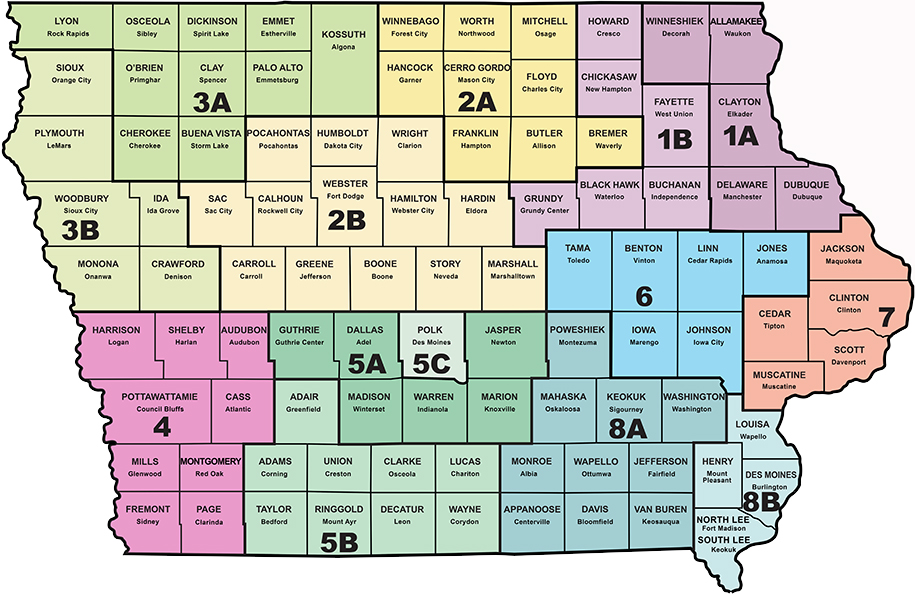Iowa Judicial District Map